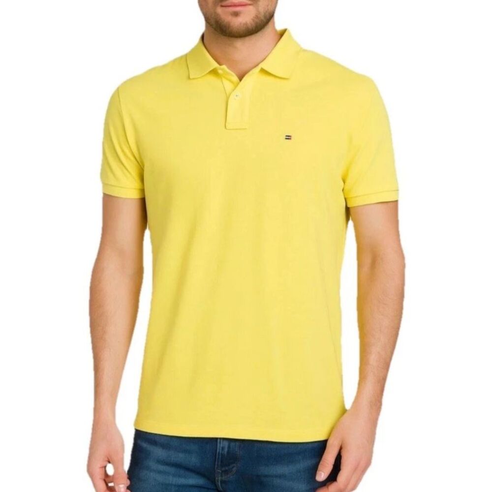 Polo Sport Ralph Lauren Men's Yellow Mesh SS Classic Polo Shirt Size L